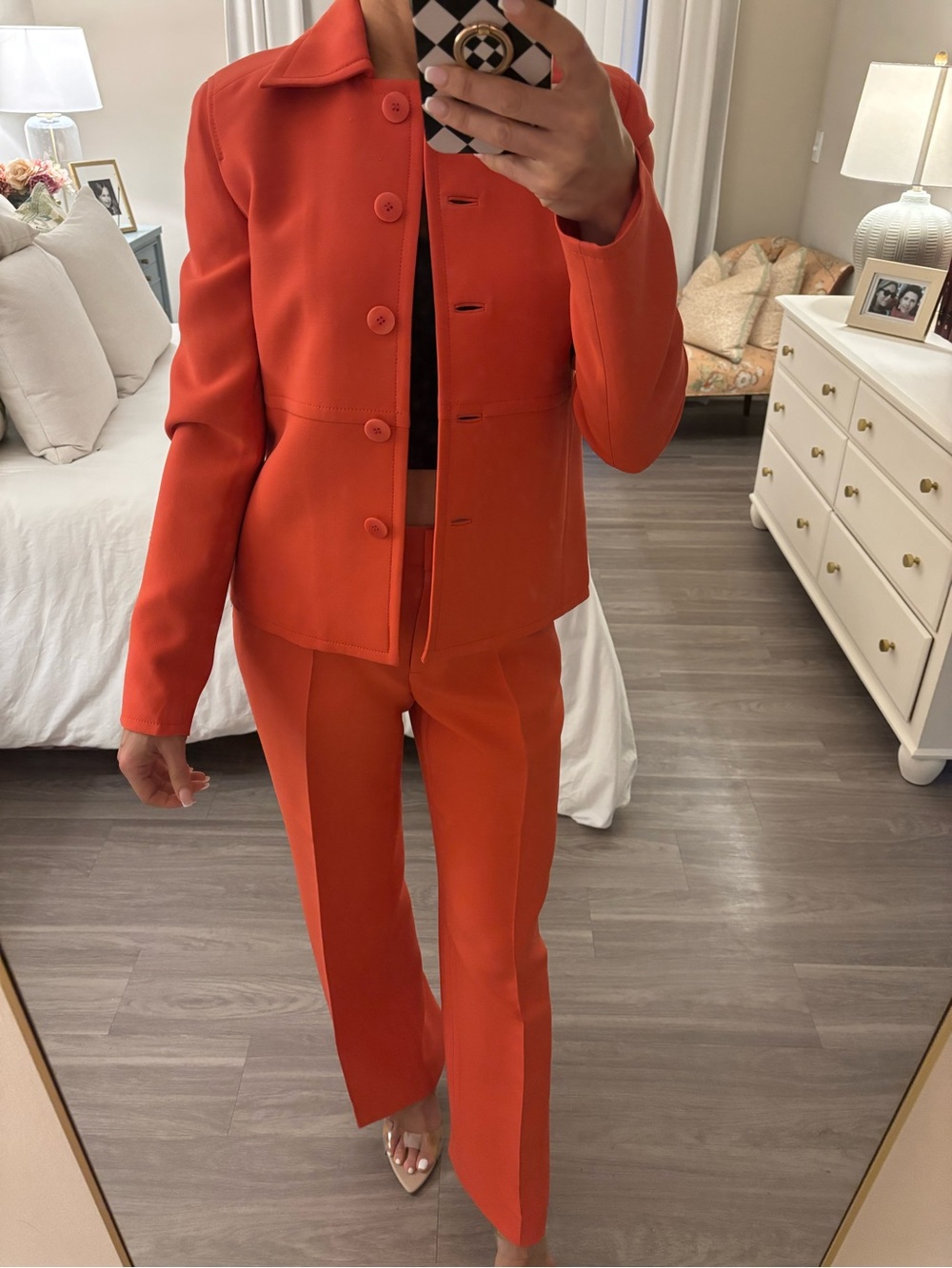 β¨ Lafayette 148 New York Stamped Poppy Waist Seam Blazer & Gates Pant Set NWT - Picture 4 of 12